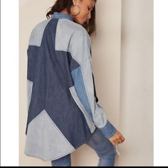 Free People Tops - FREE PEOPLE superstar button down denim shirt